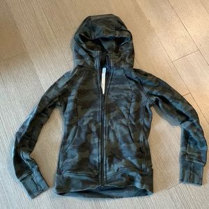 Lululemon Army Print Zip Sweatshirt with Hood